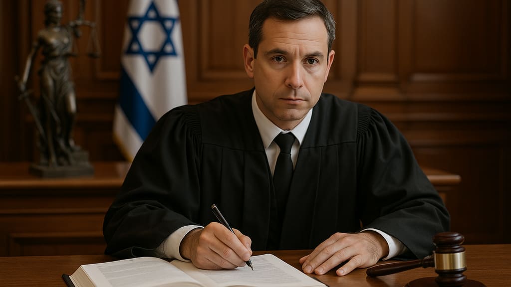 שני עורכי דין פליליים משוחחים בלובי של בית משפט, לבושים חליפות רשמיות